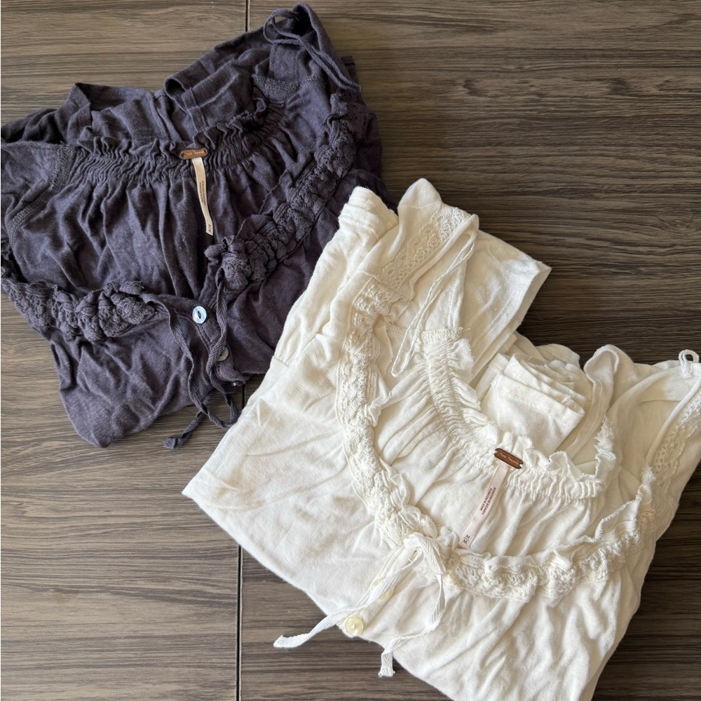 Free People Ruffle Babydoll Tops Bundle